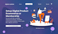 create you a digital download website with divi