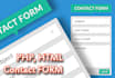 code your php form,html contact form fast delivery