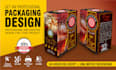 create packaging box and label design
