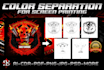 do quality color separation for your screen printing within 4 hours