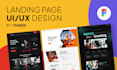 do clean professional web landing page UI UX design figma