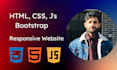 design custom code html css bootstrap js responsive website