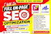 do full onpage SEO optimization using yoast and rankmath for google ranking