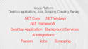 develop net core c sharp webapi, jobs, windows desktop applications