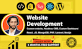 do website development, develop custom website as full stack web developer