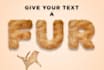 give your logo or text a beautiful fur font effect