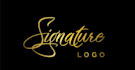 design signature script text logo