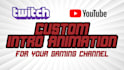 create twitch youtube intro animation