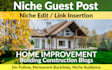 publish niche guest post on home improvement construction blogs