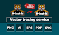 vectorise, revamp, redo, recreate, resize logo, image, make transparent png