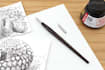 create ink illustration for you using quill and ink method
