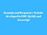create dynamic website using PHP mysql and javascript