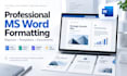 format microsoft word documents professionally