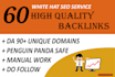 build 60 high da backlinks SEO link building