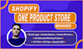 create one product shopify dropshipping store