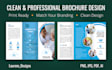 design a clean professional trifold or bifold brochure