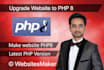 upgrade PHP website to php8