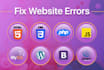 fix html,css, php,js,mysql, wordpress,styling, coding issues