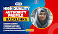 create 65 high quality profile backlinks