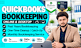 do quickbooks online bookkeeping, cleanup, and catch up for tax ready books