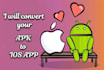 convert your android apk to ios app