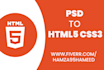 convert psd to HTML responsive