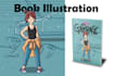 do a cartoon book cover illustrations with my special style