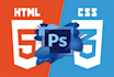 convert psd, figma, pdf, img, sketch, to HTML responsive