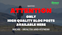 write engaging health and fitness blog posts