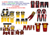 designs manufacturing bags cap arm football uniforms