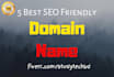 find and research SEO friendly domain name for your brand