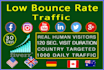 send low bounce rate web traffic with 120 sec visit duration