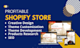 create a profitable shopify dropshipping store or shopify website