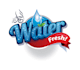 creative water logo with drops