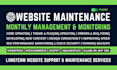 do monthly website maintenance management and monitoring services a2z