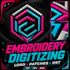 do embroidery digitizing logo, patches, and dst