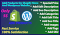 add products on shopify store and wordpress website