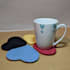 handmade crochet heart shaped coasters