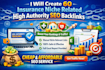 do 60 insurance niche related SEO backlinks