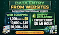 do web scraping, data entry from any website