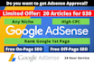 write 20 adsense friendly SEO articles and blog posts