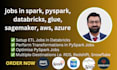 work on spark, pyspark, databricks, glue, sagemaker, aws, azure