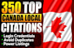 list business on top 350 canada local SEO citations directory