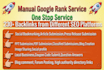 provide all in one manual SEO google rank package