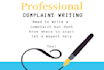 write a professional complaint letter