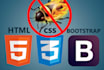 fix html css bootstrap and wordpress bugs