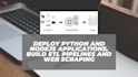 deploy python, nodejs apps on AWS gcp, etl and web scraping