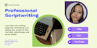 write scripts for your projects such as youtube, ads, film