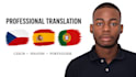 professionally translate spanish, portuguese or czech