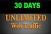 drive organic web traffic for 30days